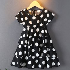 Платье в горошек для девочек Shein