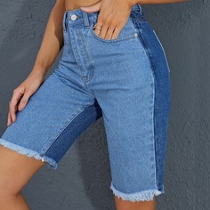 Джинсовые шорты с высокой талией Shein