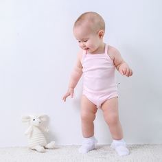 Одноцветный Боди для малышей Shein