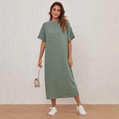 Однотонное платье Shein