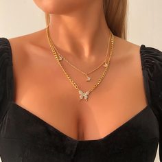 Ожерелье с бабочкой Shein