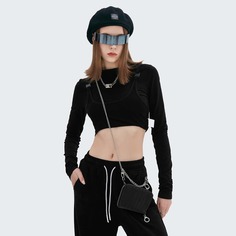 Асимметричный Одноцветный Повседневный Футболки Shein