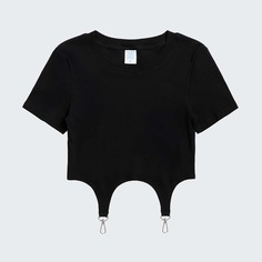 Асимметричный Одноцветный Повседневный Футболки Shein