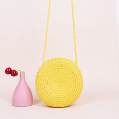 Соломенная круглая сумка для девочек Shein