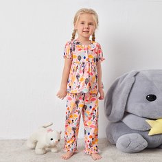 Топ с пышным рукавом и брюки для девочек Shein