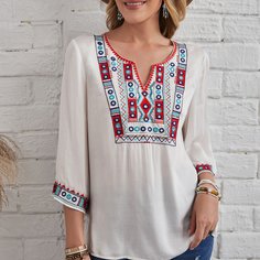 Топ с вышивкой Shein