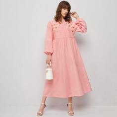 Платье с вышивкой Shein