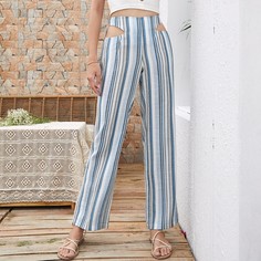 Широкие брюки в полоску Shein
