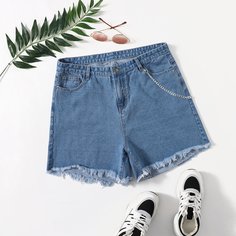 Джинсовые шорты размера плюс Shein
