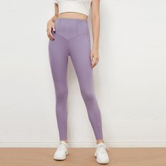 Однотонные леггинсы с широким поясом Shein