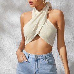 Кроп топ с узлом Shein
