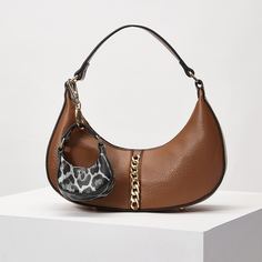 Сумка-сэтчел с цепочкой и карманом Shein