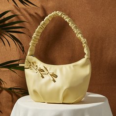 Сумка через плечо со сборками и бантом Shein