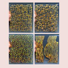 Наклейка для дизайна ногтей 4шт Shein