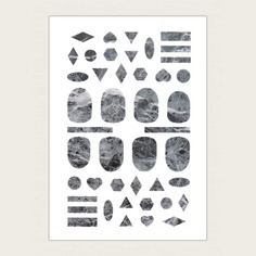 1 лист Стикер для дизайна ногтей с мраморным рисунком Shein