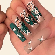 1 лист Стикер для дизайна ногтей с графичеким рисунком Shein