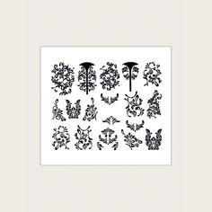 1 лист Стикер для дизайна ногтей с графичеким рисунком Shein