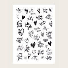 1 лист стикер для дизайна ногтей с сердецем Shein