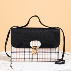 Сумка-сэтчел с клапаном в клетку Shein