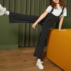 Комбинезон без топа в полоску для девочек Shein