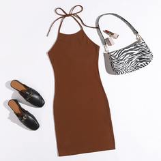 Однотонное платье Shein