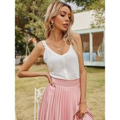 Топ на бретелях с пуговицами Schiffy Panel Shein