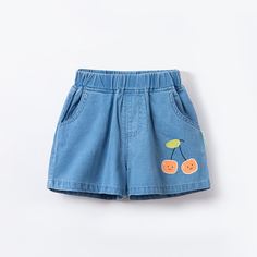 Карман Мультяшный принт Джинсовые шорты для девочек Shein