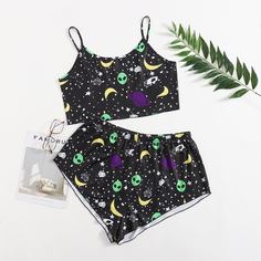 Пижама размера плюс с оригинальным принтом Shein