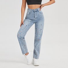 Стиранные джинсы Джинсы Shein