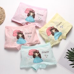 Мультяшный принт Нижнее белье для девочек Shein