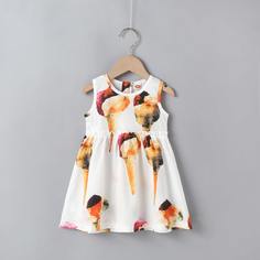 на молнии графический принт Повседневный Платья для малышей Shein