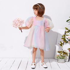Сетчатое платье для девочек Shein