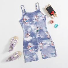 Комбинезон с принтом ангела для девочек Shein