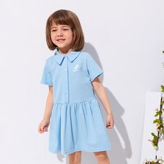 Платье-поло с заплатой для девочек Shein