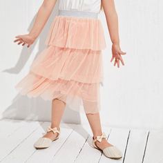Многослойная юбка для девочек Shein