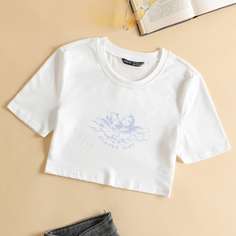 буква Повседневный Футболки Shein