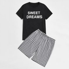 Клетка Повседневный Мужская домашняя одежда Shein