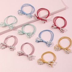 10шт резинка для волос с искусственным жемчугом для девочек Shein