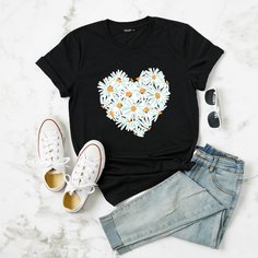 Футболка размера плюс с оригинальным принтом Shein