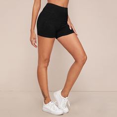 Однотонные спортивные шорты Shein