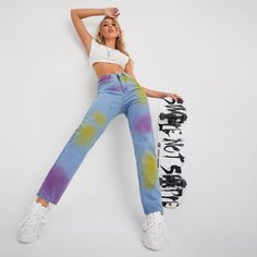 графический принт Джинсы Shein