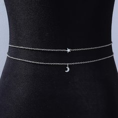 2шт цепочка на талию со звездой Shein