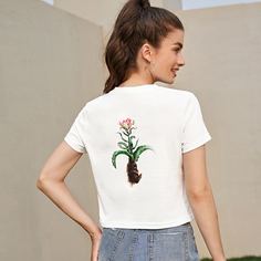 Животный Повседневный Футболки Shein