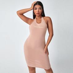 буква Повседневный Платья размер плюс Shein