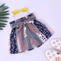 Пояс Этнический принтом Бохо Шорты для девочек Shein