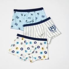 Полосатый Повседневный Нижнее белье для мальчиков Shein