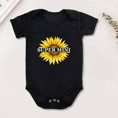 на пуговицах Со цветочками Боди для малышей Shein