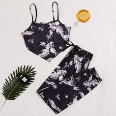 Животный Повседневный Пижама Shein