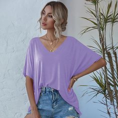 Футболка с v-образным вырезом Shein