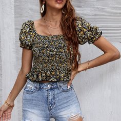 Блузка с цветочным принтом Shein